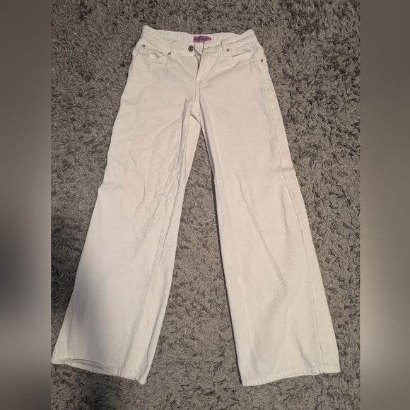 Edikted Cream Flare & Wide Leg Jeans - Picture 1 of 4